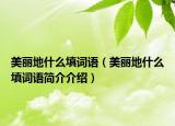 美丽地什么填词语（美丽地什么填词语简介介绍）