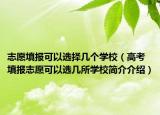 志愿填报可以选择几个学校（高考填报志愿可以选几所学校简介介绍）