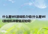 什么是Wii游戏机介绍(什么是Wii游戏机详细情况如何)