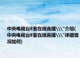 中央电视台8套在线直播\