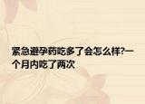 紧急避孕药吃多了会怎么样?一个月内吃了两次