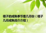 橘子的成熟季节是几月份（橘子几月成熟简介介绍）