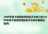 1998年莱卡我型我秀的选手名单介绍(1998年莱卡我型我秀的选手名单详细情况如何)