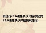 奥迪Q73.6油耗多少介绍(奥迪Q73.6油耗多少详细情况如何)