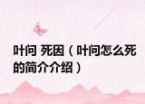 叶问 死因（叶问怎么死的简介介绍）