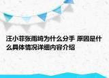 汪小菲张雨绮为什么分手 原因是什么具体情况详细内容介绍