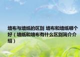 墙布与墙纸的区别 墙布和墙纸哪个好（墙纸和墙布有什么区别简介介绍）
