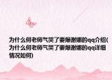 为什么何老师气哭了要爆谢娜的qq介绍(为什么何老师气哭了要爆谢娜的qq详细情况如何)
