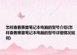 怎样查看惠普笔记本电脑的型号介绍(怎样查看惠普笔记本电脑的型号详细情况如何)