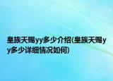 皇族天赐yy多少介绍(皇族天赐yy多少详细情况如何)