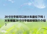 28寸行李箱可以放火车座位下吗（火车硬座28寸行李箱放哪简介介绍）