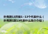 扑克牌13开挂1~13个代表什么（扑克牌1到13代表什么简介介绍）