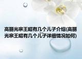 高丽光宗王昭有几个儿子介绍(高丽光宗王昭有几个儿子详细情况如何)