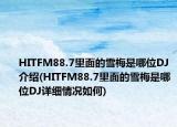 HITFM88.7里面的雪梅是哪位DJ介绍(HITFM88.7里面的雪梅是哪位DJ详细情况如何)