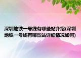 深圳地铁一号线有哪些站介绍(深圳地铁一号线有哪些站详细情况如何)