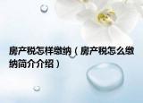 房产税怎样缴纳（房产税怎么缴纳简介介绍）