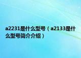 a2231是什么型号（a2133是什么型号简介介绍）