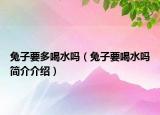 兔子要多喝水吗（兔子要喝水吗简介介绍）