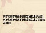 郭彦均郭彦甫是不是郭富城的儿子介绍(郭彦均郭彦甫是不是郭富城的儿子详细情况如何)
