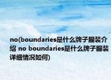 no(boundaries是什么牌子服装介绍 no boundaries是什么牌子服装详细情况如何)