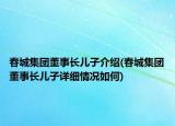 春城集团董事长儿子介绍(春城集团董事长儿子详细情况如何)