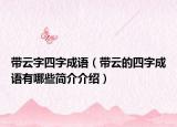 带云字四字成语（带云的四字成语有哪些简介介绍）