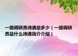 一级调研员待遇是多少（一级调研员是什么待遇简介介绍）