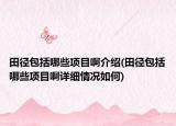 田径包括哪些项目啊介绍(田径包括哪些项目啊详细情况如何)