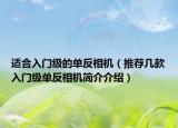 适合入门级的单反相机（推荐几款入门级单反相机简介介绍）