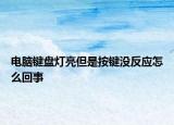电脑键盘灯亮但是按键没反应怎么回事