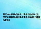 笔记本电脑键盘数字与字母切换键介绍(笔记本电脑键盘数字与字母切换键详细情况如何)