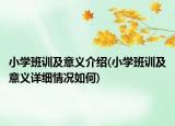 小学班训及意义介绍(小学班训及意义详细情况如何)