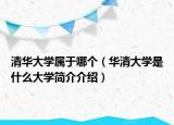 清华大学属于哪个（华清大学是什么大学简介介绍）