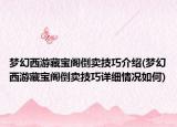 梦幻西游藏宝阁倒卖技巧介绍(梦幻西游藏宝阁倒卖技巧详细情况如何)