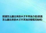 甜酒怎么酿出来的水才不浑浊介绍(甜酒怎么酿出来的水才不浑浊详细情况如何)