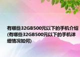 有哪些32GB500元以下的手机介绍(有哪些32GB500元以下的手机详细情况如何)