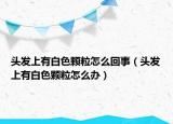 头发上有白色颗粒怎么回事（头发上有白色颗粒怎么办）