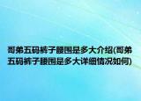 哥弟五码裤子腰围是多大介绍(哥弟五码裤子腰围是多大详细情况如何)