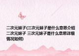 二次元妹子(三次元妹子是什么意思介绍 二次元妹子 三次元妹子是什么意思详细情况如何)