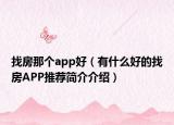 找房那个app好（有什么好的找房APP推荐简介介绍）