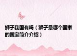 狮子我国有吗（狮子是哪个国家的国宝简介介绍）