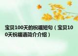 宝贝100天的祝福短句（宝贝100天祝福语简介介绍）