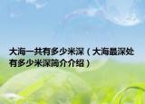 大海一共有多少米深（大海最深处有多少米深简介介绍）