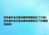 河北省毕业生就业服务网密码忘了介绍(河北省毕业生就业服务网密码忘了详细情况如何)