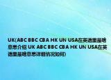 UK(ABC BBC CBA HK UN USA在英语里是啥意思介绍 UK ABC BBC CBA HK UN USA在英语里是啥意思详细情况如何)