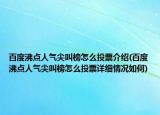 百度沸点人气尖叫榜怎么投票介绍(百度沸点人气尖叫榜怎么投票详细情况如何)