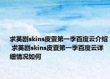 求英剧skins皮囊第一季百度云介绍 求英剧skins皮囊第一季百度云详细情况如何