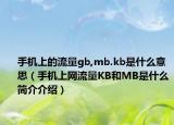 手机上的流量gb,mb.kb是什么意思（手机上网流量KB和MB是什么简介介绍）
