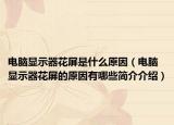 电脑显示器花屏是什么原因（电脑显示器花屏的原因有哪些简介介绍）