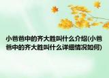 小爸爸中的齐大胜叫什么介绍(小爸爸中的齐大胜叫什么详细情况如何)